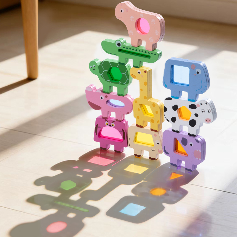 Wooden Blocks Stacking - Gioco di impilamento con blocchi in
