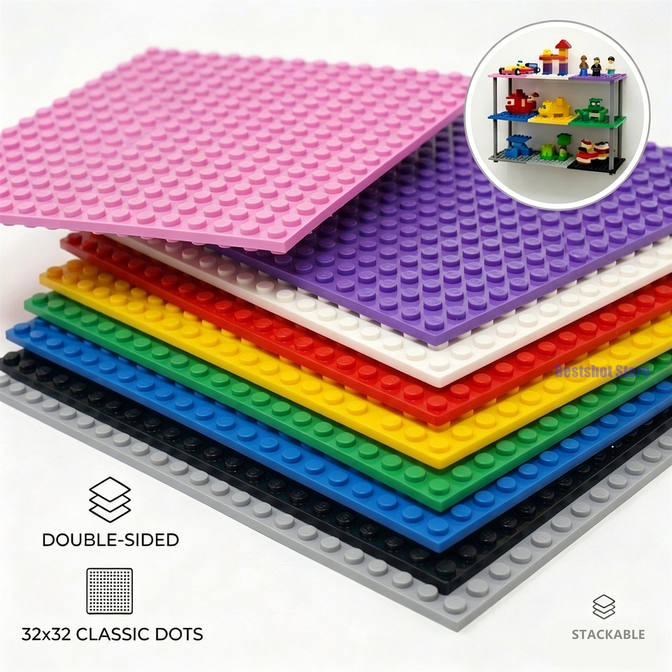 Kids Toys Brands - Piastra Base 32x32 Punti, Doppia Faccia,