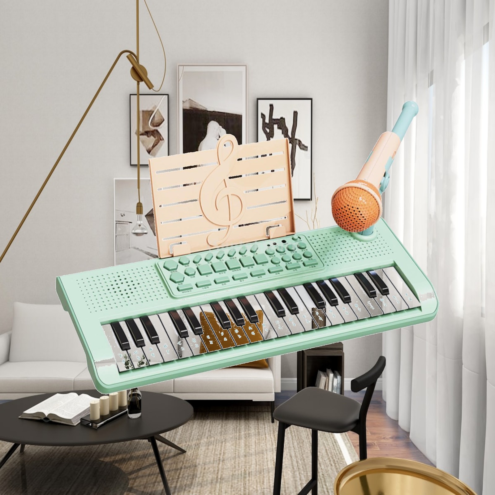 Kids Toys Home - Tastiera Pianoforte Giocattolo per Bambini Principianti,