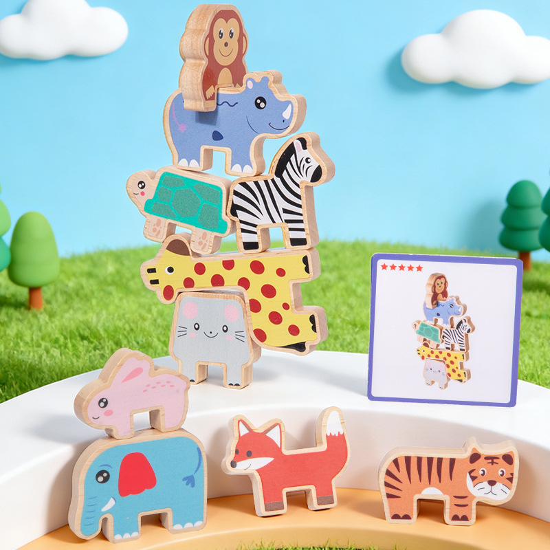 Wooden Blocks Stacking - Blocchi di Legno Impilabili a Forma