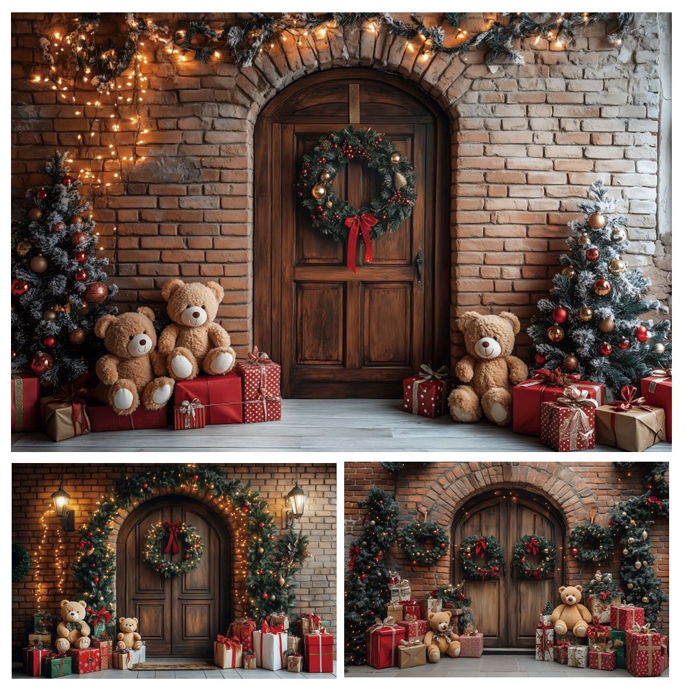Toys Background For Kids - Sfondo fotografico di Natale Arco rustico