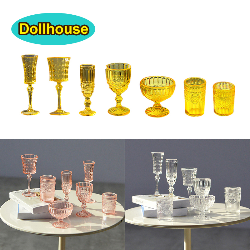 Dollhouse Furniture Set - 7 Pz/set 1:6 In Miniatura Tazza