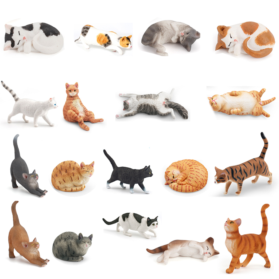 Kids Toys Home - Realistico simpatico gattino pigro pastorale gatto