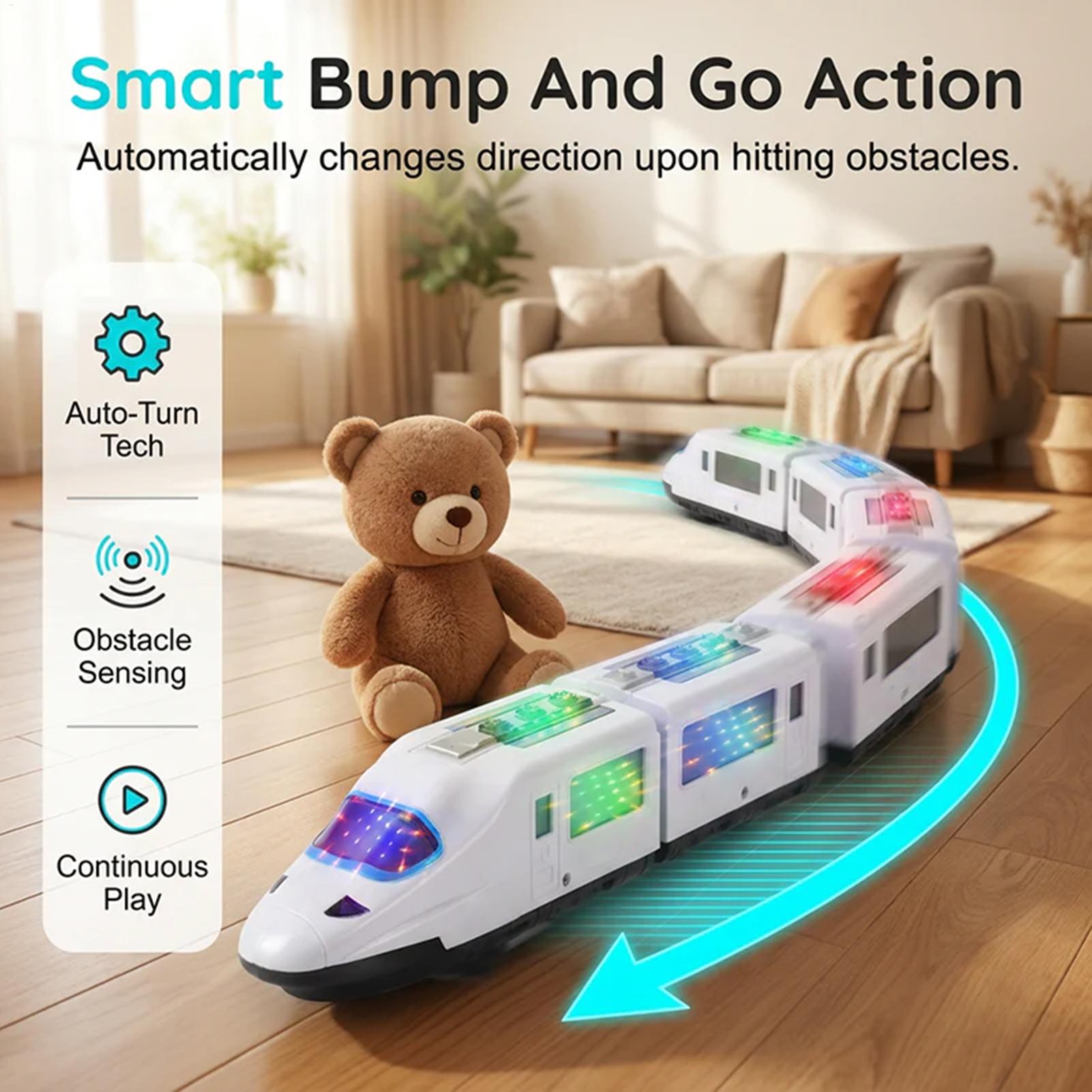Kids Toys Home - Trenino Giocattolo Interattivo per Bambini, Set