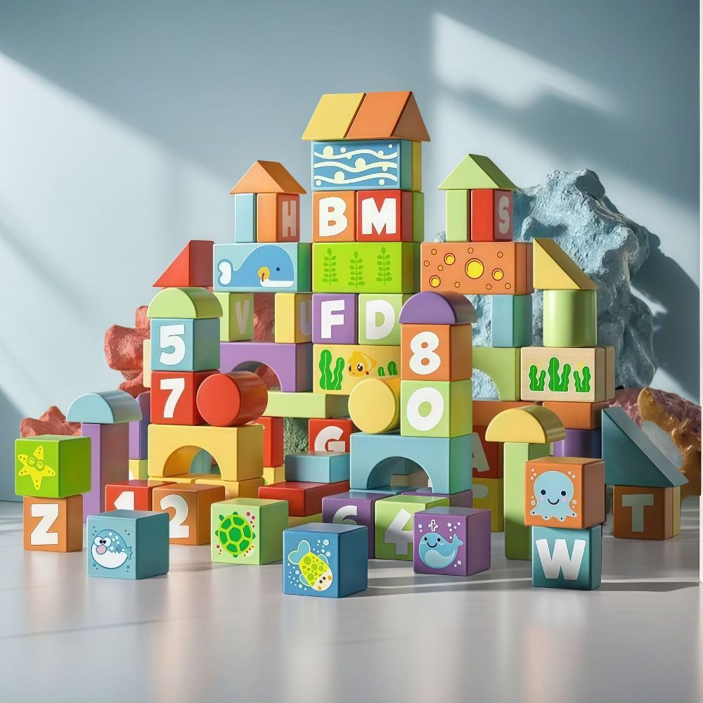 Blocchi di costruzione in legn - Wooden Blocks Stacking recensione e prezzo