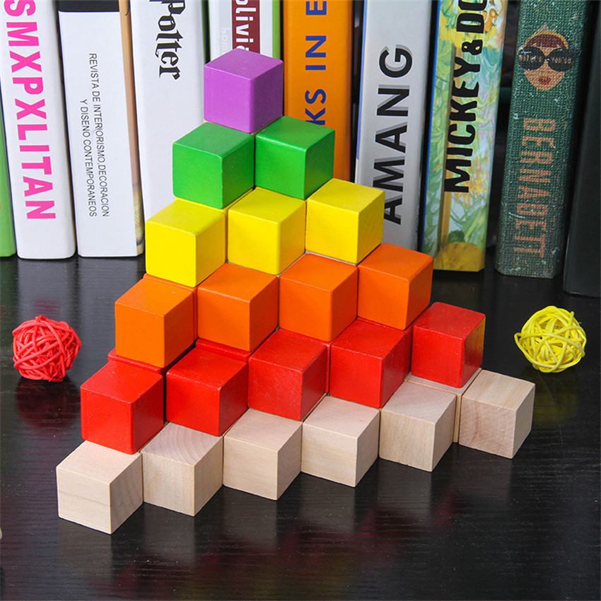 30 Pezzi/Lotto Cubi di Legno C - Wooden Blocks Stacking recensione e prezzo