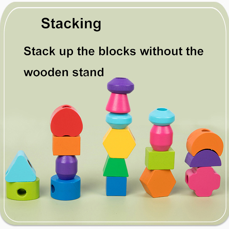 Set di giocattoli per sequenza - Wooden Blocks Stacking recensione e prezzo