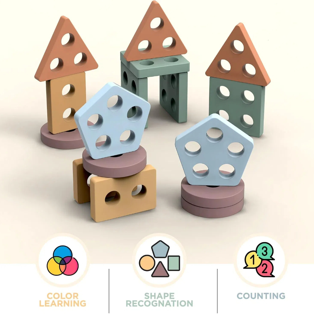Giocattoli Montessori per 18+  - Wooden Blocks Stacking recensione e prezzo