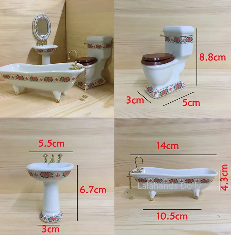 4 pezzi/set mini set da bagno  - Dollhouse Furniture Set recensione e prezzo