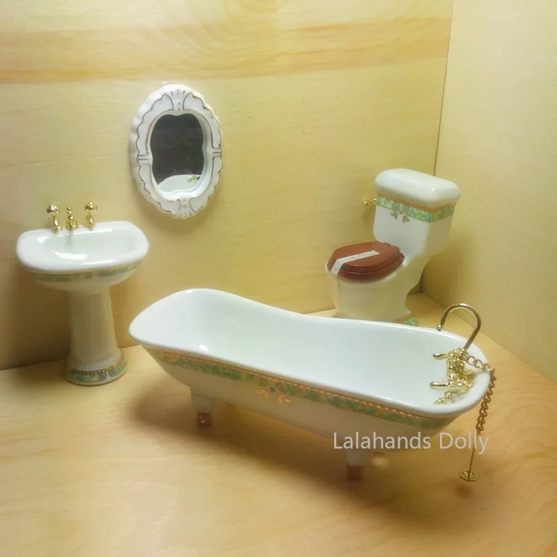4 pezzi/set mini set da bagno  - Dollhouse Furniture Set recensione e prezzo
